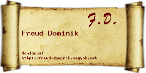 Freud Dominik névjegykártya