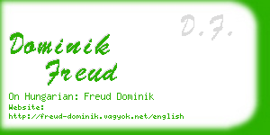 dominik freud business card